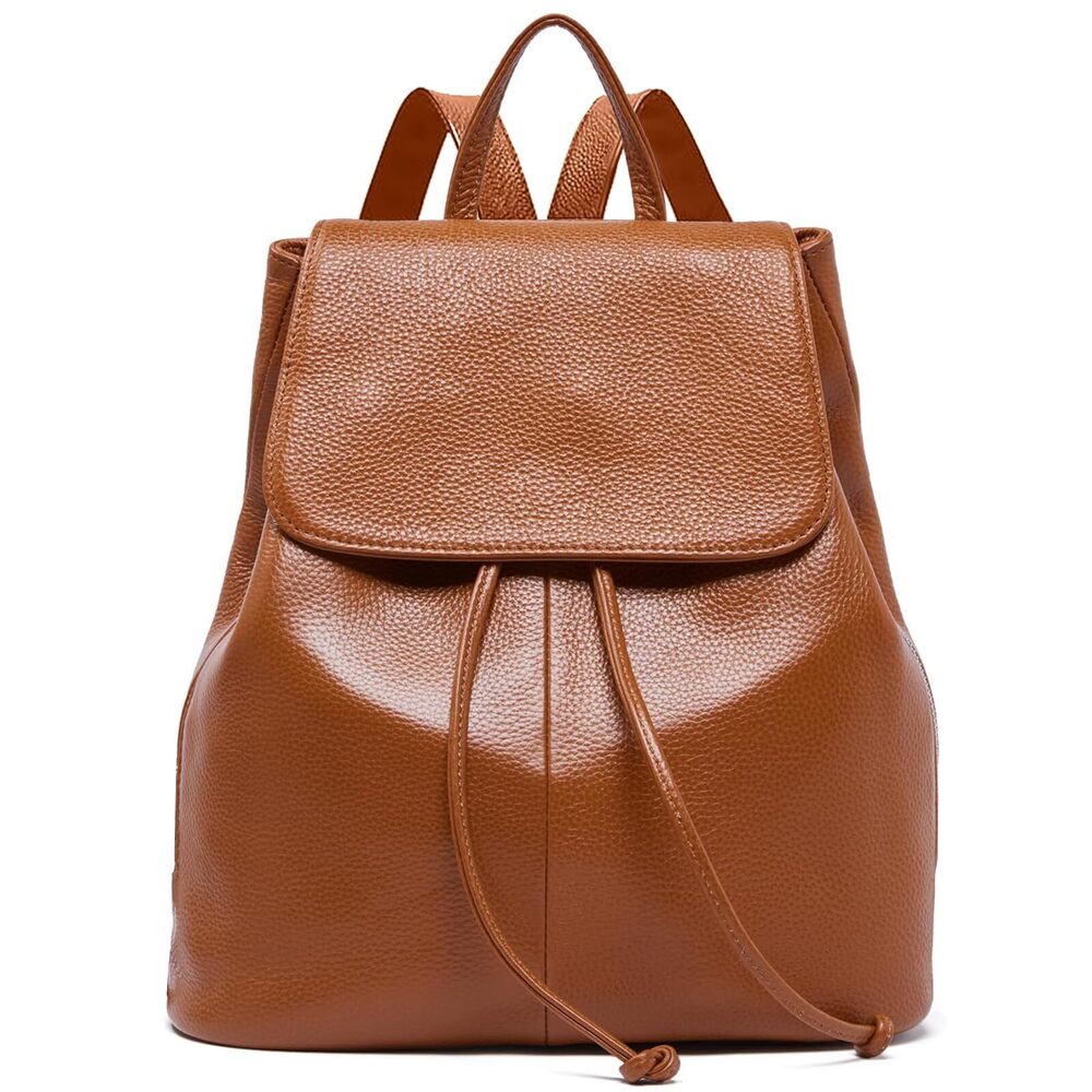 4389 ’s Full-Grain Leather Backpack Purse, Minimal Structured Design, Work